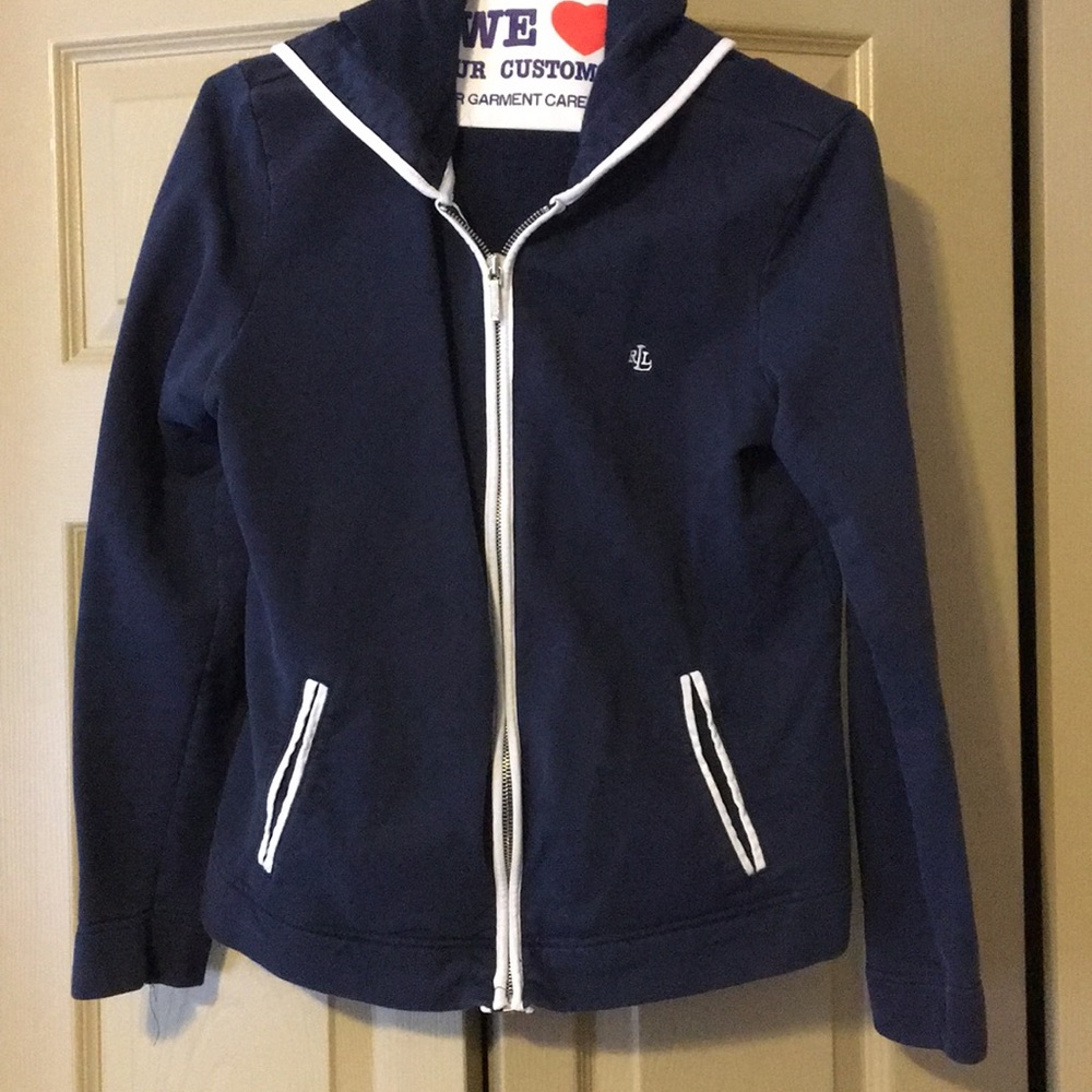 Lauren Ralph Lauren Hooded Cotton ZIP Jacket Sz M